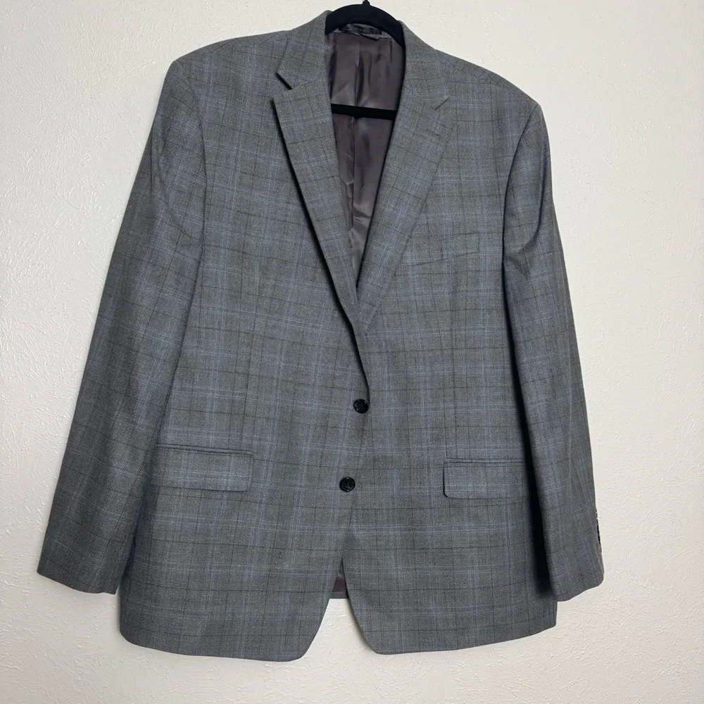 Ralph Lauren Classic Gray Plaid Tartan Blazer‎ Sport Coat
